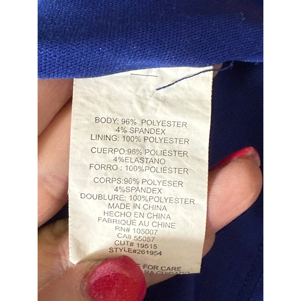 Marina Dress Size 2 Royal Blue Sleeveless Sheath Dressโ Career Cocktail Party ๐ - Picture 9 of 9